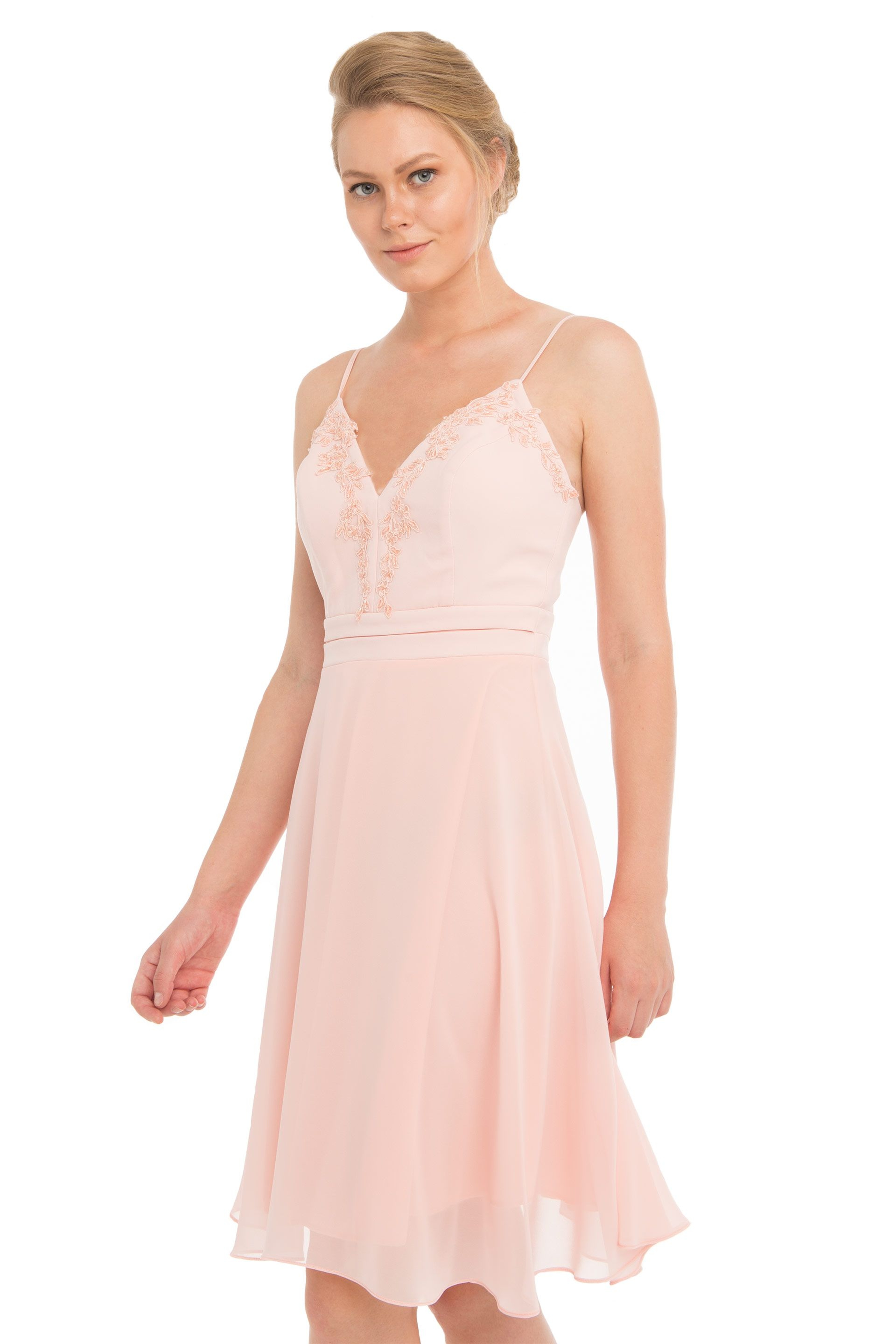 PEMBE Kısa Abiye Elbise - Image 3
