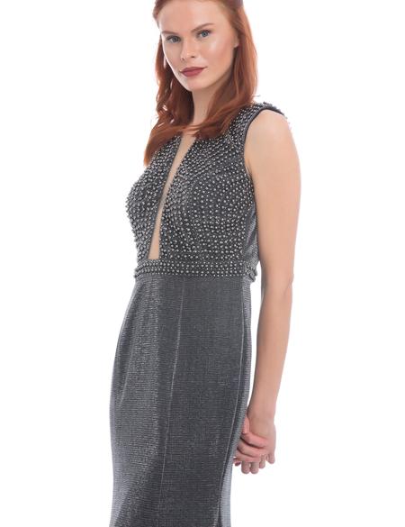 SIYAH Balık Abiye Elbise - 50212764001