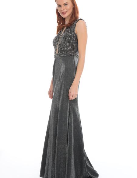 SIYAH Balık Abiye Elbise - 50212764001