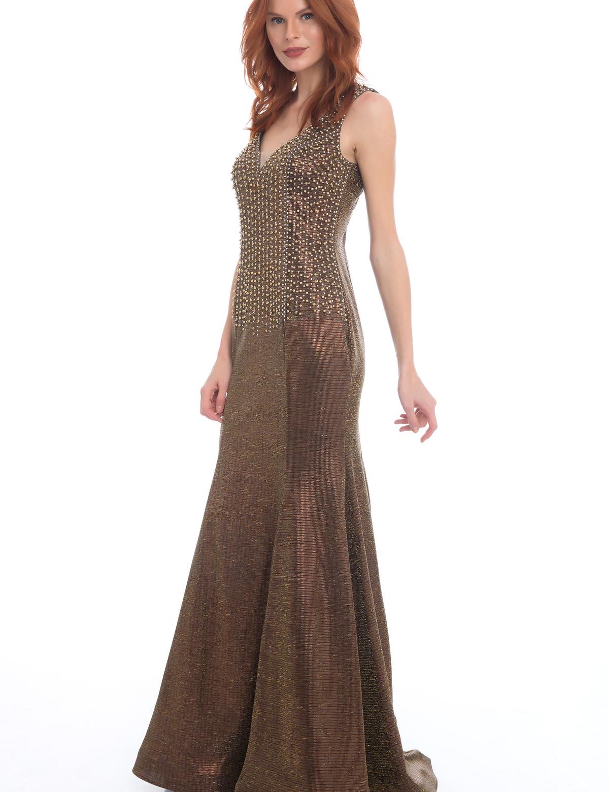 KAHVERENGI Balık Abiye Elbise - 50212769003