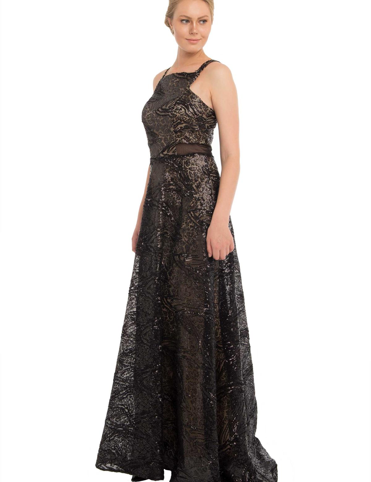 SIYAH Uzun Abiye Elbise - 50212784006