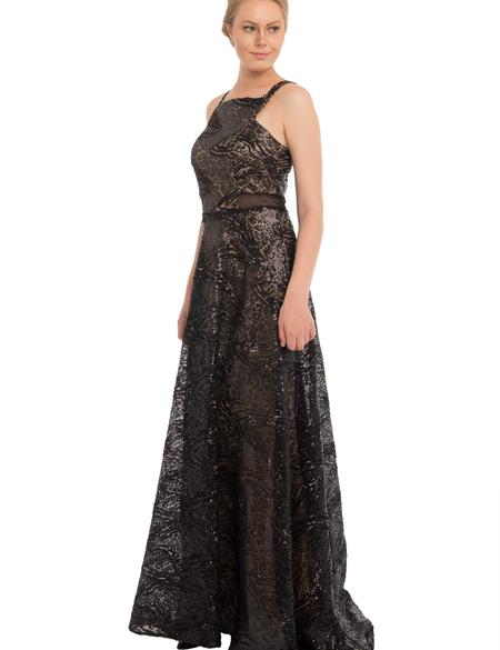 SIYAH Uzun Abiye Elbise - 50212784006