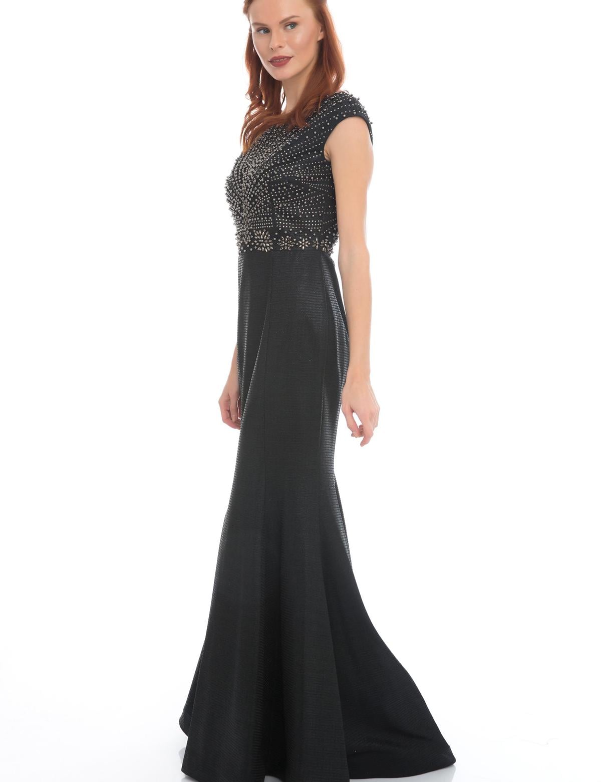 SIYAH Balık Abiye Elbise - 50212790003