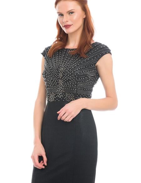 SIYAH Balık Abiye Elbise - 50212790003