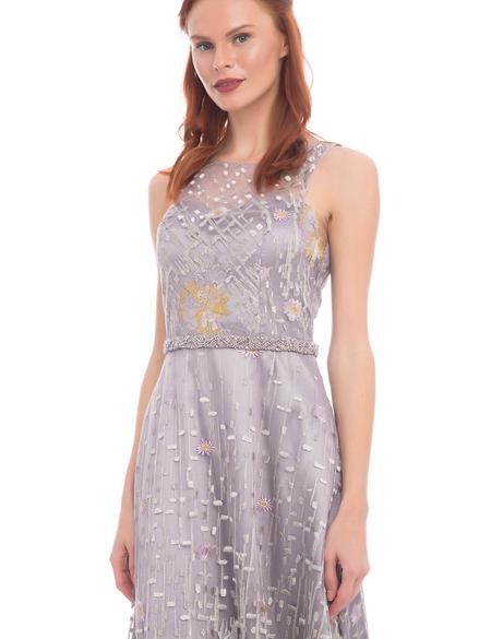 PEMBE Uzun Abiye Elbise - 50212797003