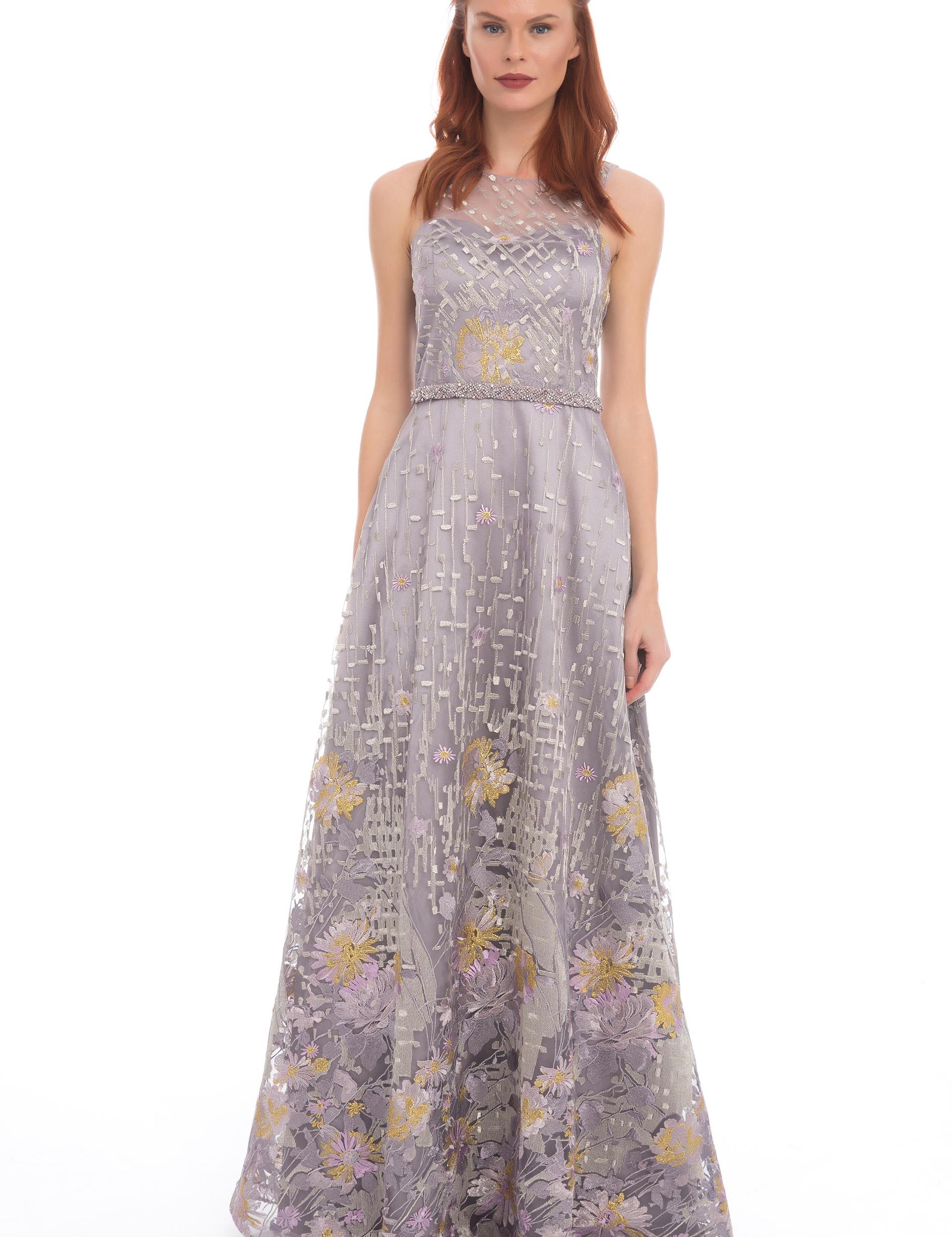 PEMBE Uzun Abiye Elbise