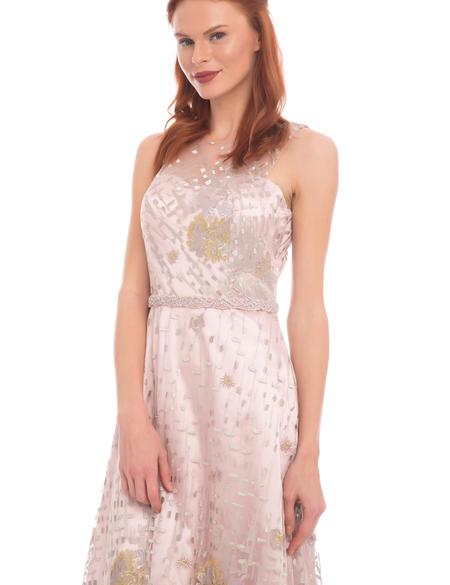 PEMBE Uzun Abiye Elbise - 50212798001