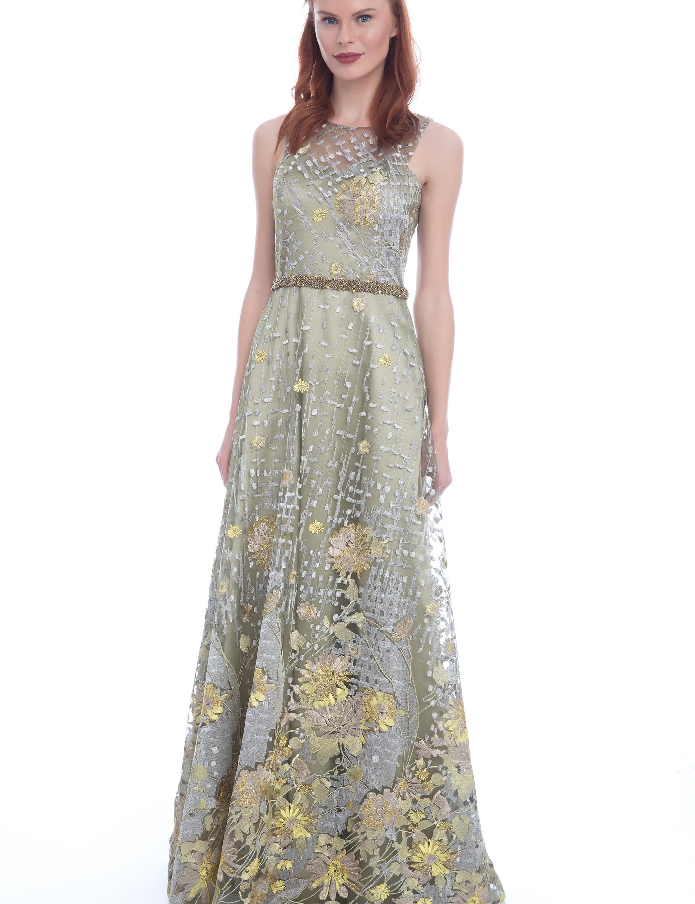 YESIL Uzun Abiye Elbise