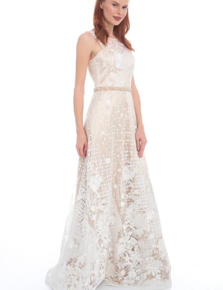 BEYAZ Uzun Abiye Elbise - 50212801001