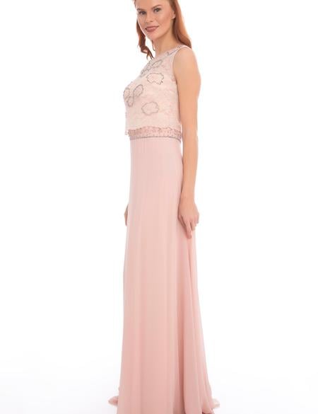 PEMBE Uzun Abiye Elbise - 50212804001