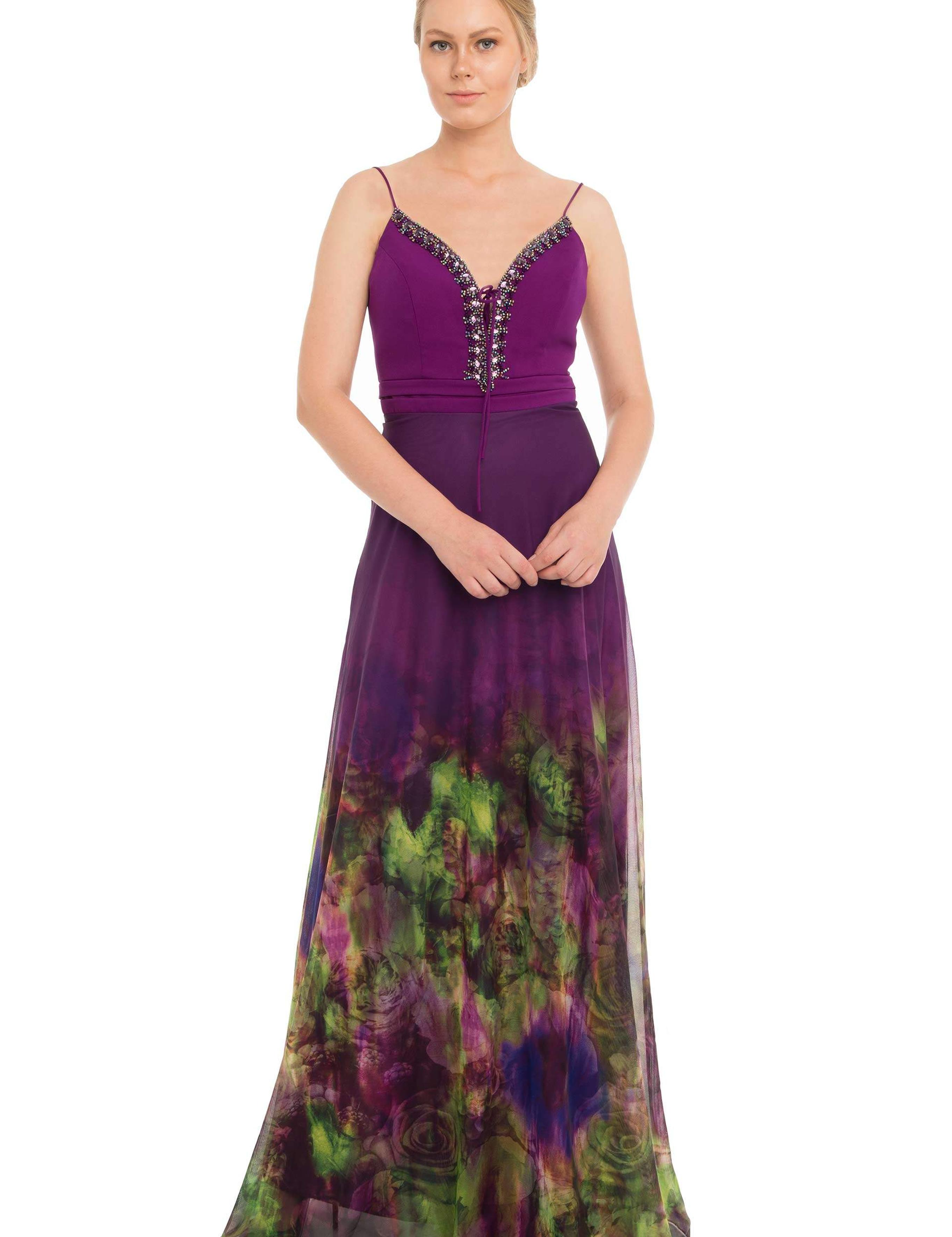 PEMBE Uzun Abiye Elbise