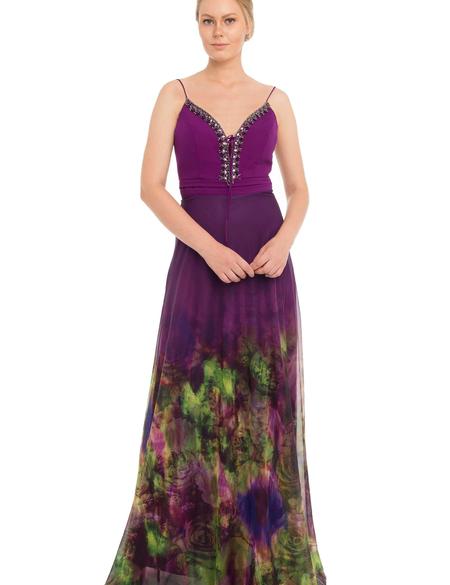 PEMBE Uzun Abiye Elbise - 50212807001