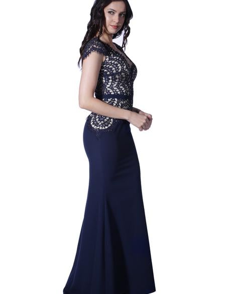 LACIVERT Balık Abiye Elbise - 50212810001