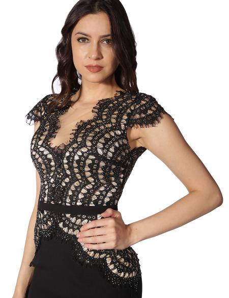 SIYAH Balık Abiye Elbise - 50212812004