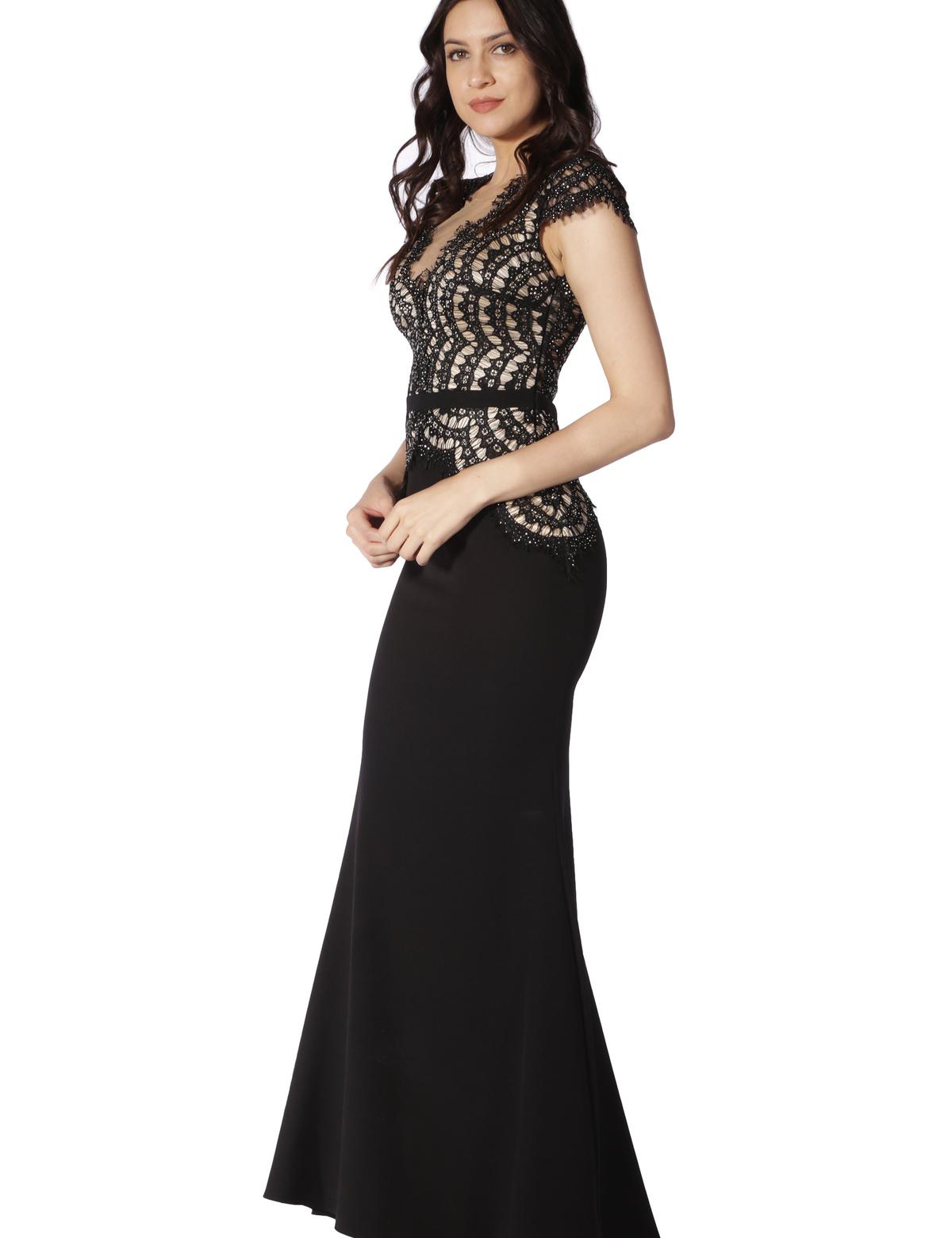 SIYAH Balık Abiye Elbise - 50212812004