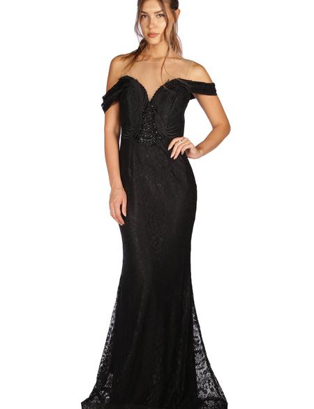 SIYAH Uzun Abiye Elbise - 50212817001