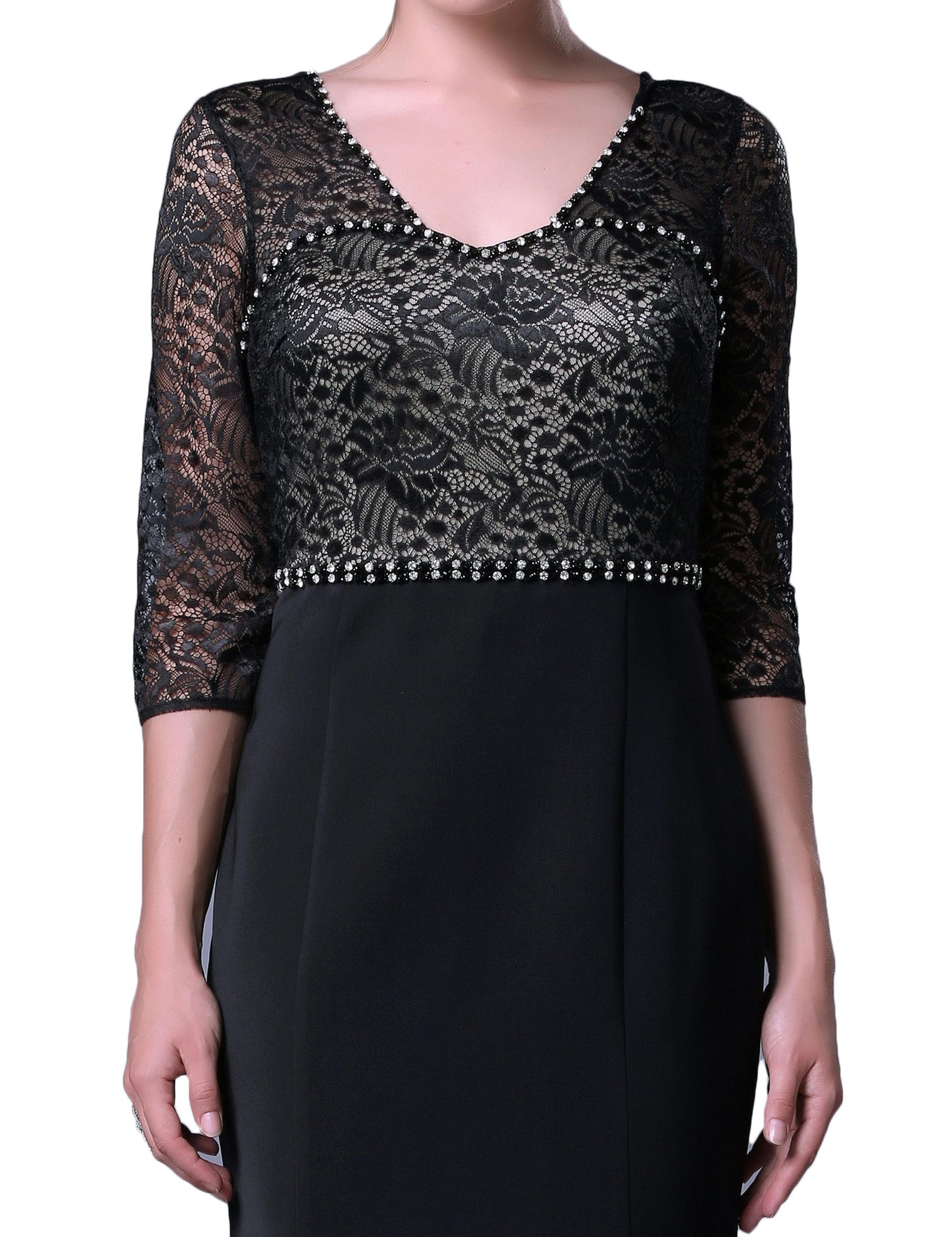 SIYAH Balık Abiye Elbise