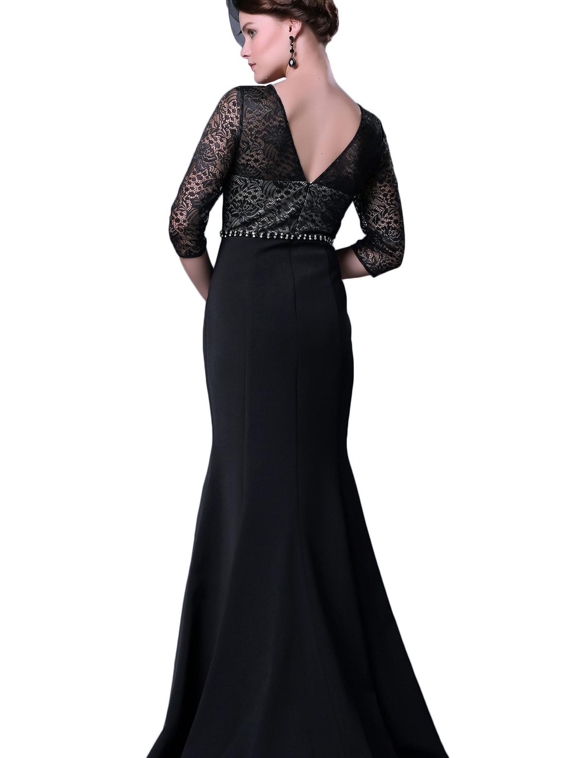 SIYAH Balık Abiye Elbise - 50212824001