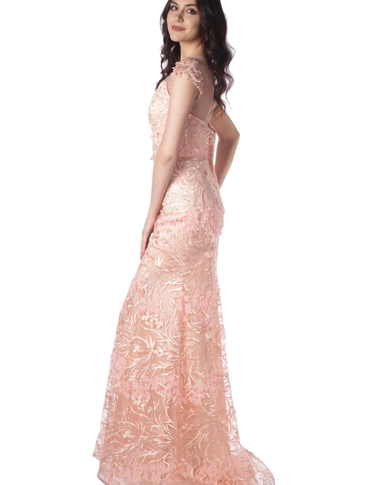 PEMBE Balık Abiye Elbise - 50212829003