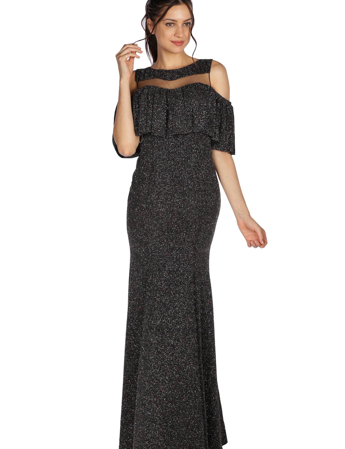 SIYAH Uzun Abiye Elbise