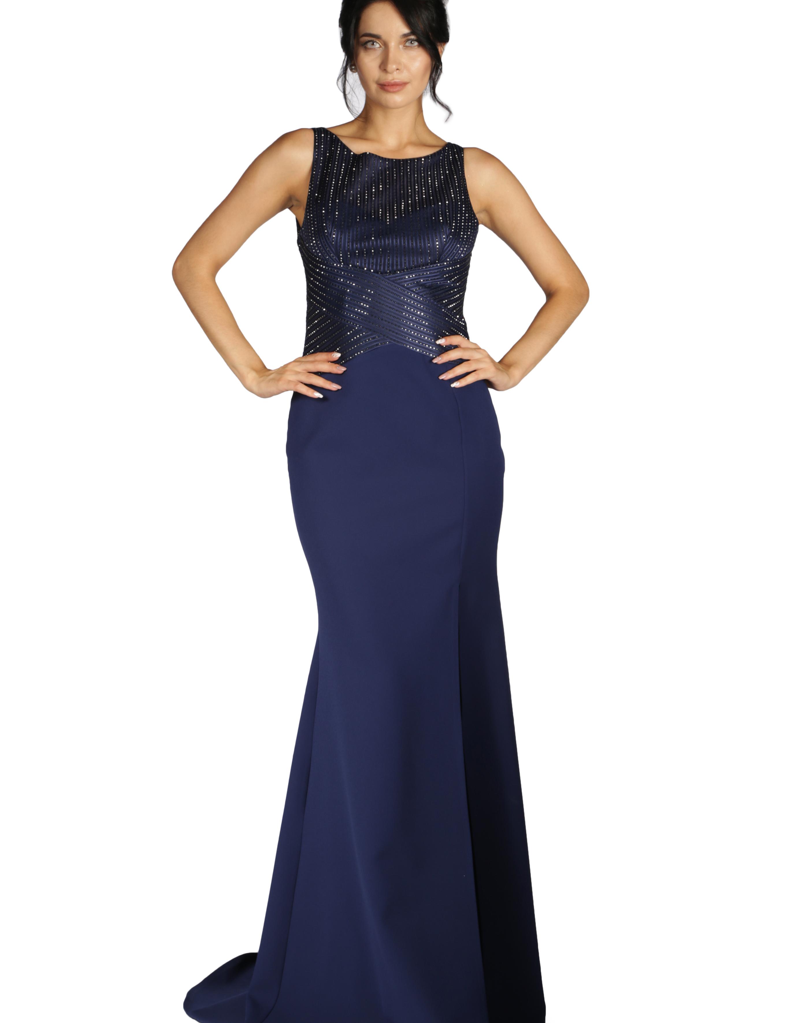 LACIVERT Balık Abiye Elbise