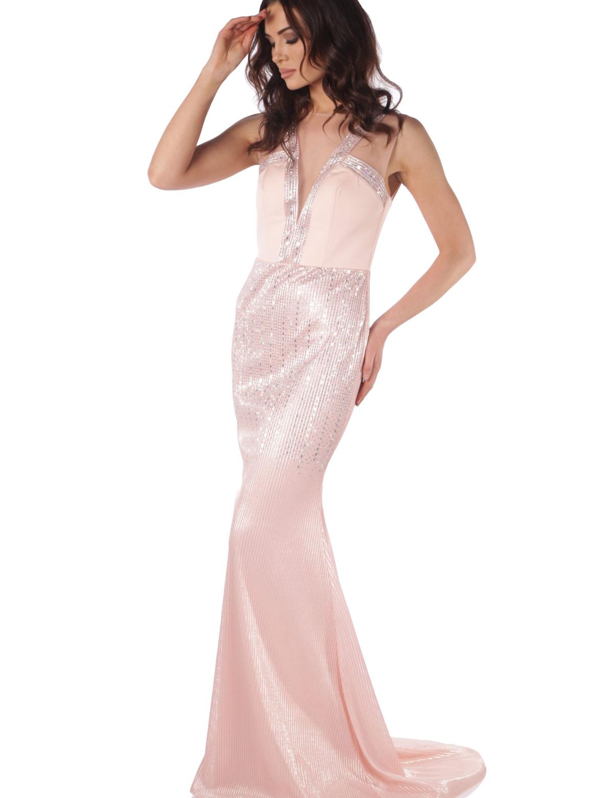 PEMBE Uzun Abiye Elbise - 50212845001