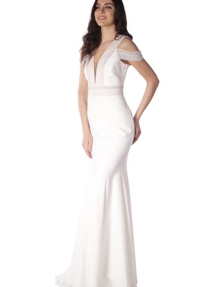 BEYAZ Balık Abiye Elbise - 50212851001