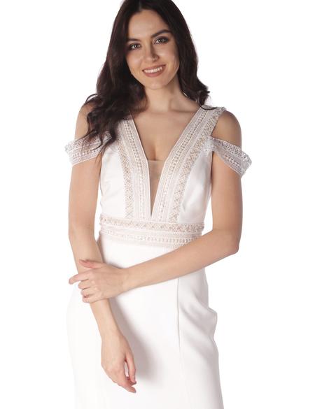 BEYAZ Balık Abiye Elbise - 50212851001