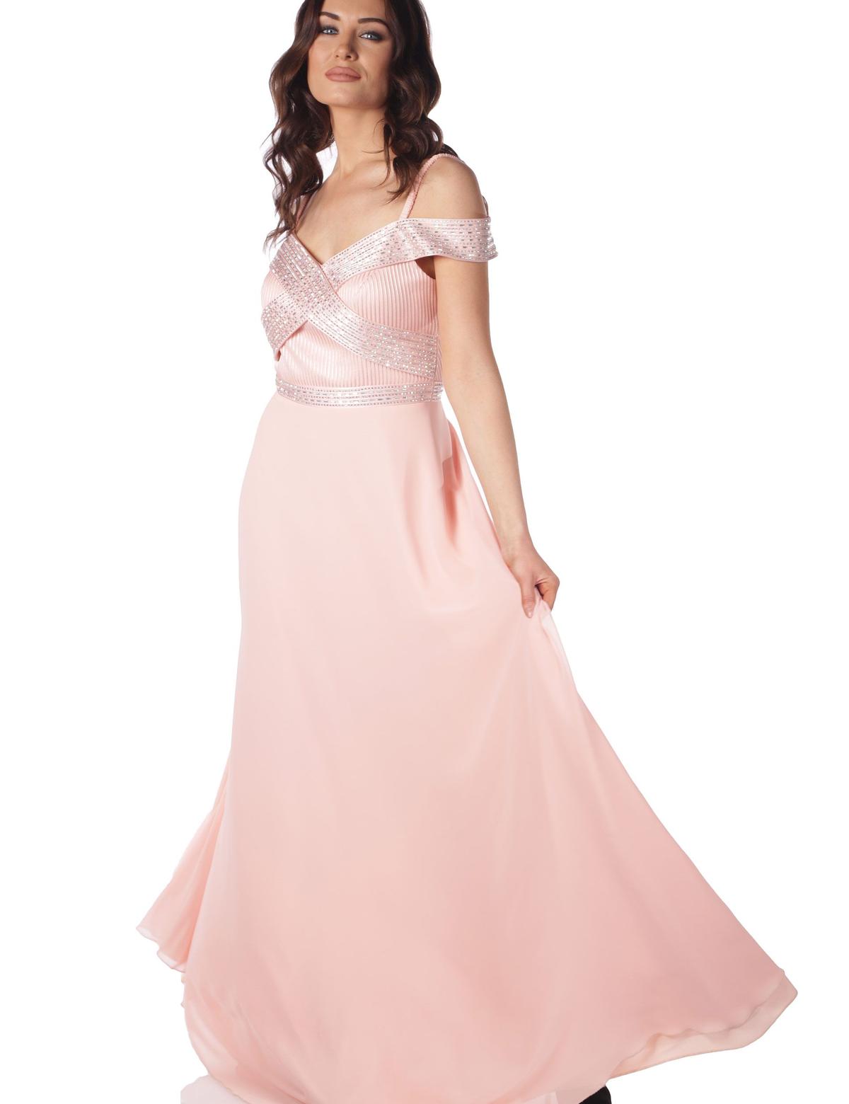 PEMBE Uzun Abiye Elbise - 50212854001