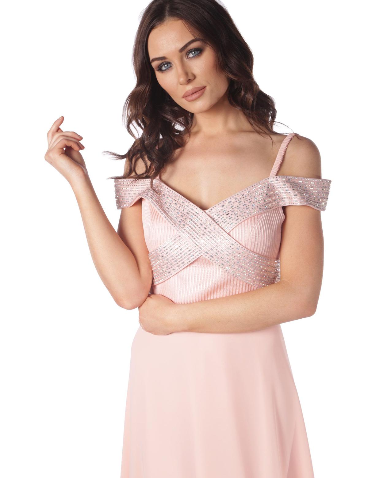 PEMBE Uzun Abiye Elbise - 50212854001