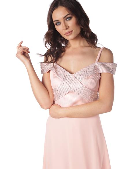 PEMBE Uzun Abiye Elbise - 50212854001