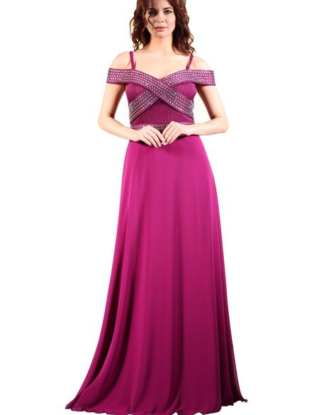 PEMBE Uzun Abiye Elbise - 50212856001