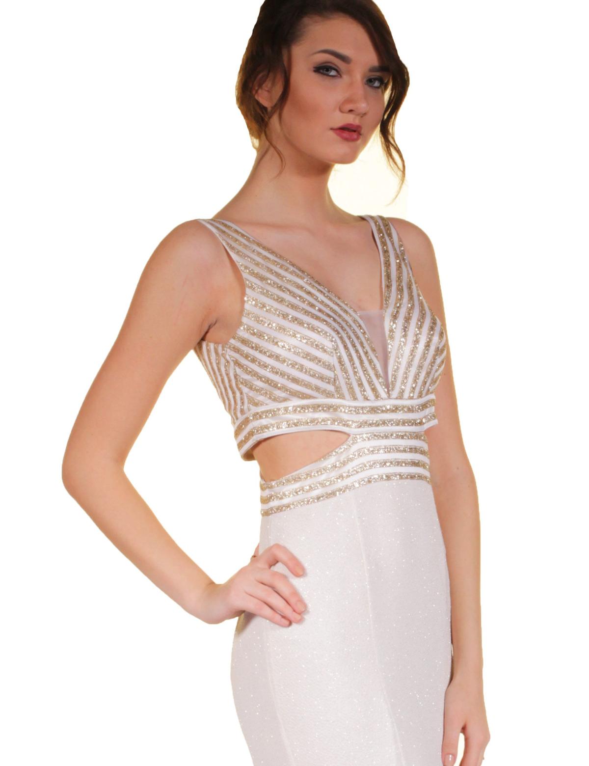 BEYAZ Balık Abiye Elbise - 50212879001