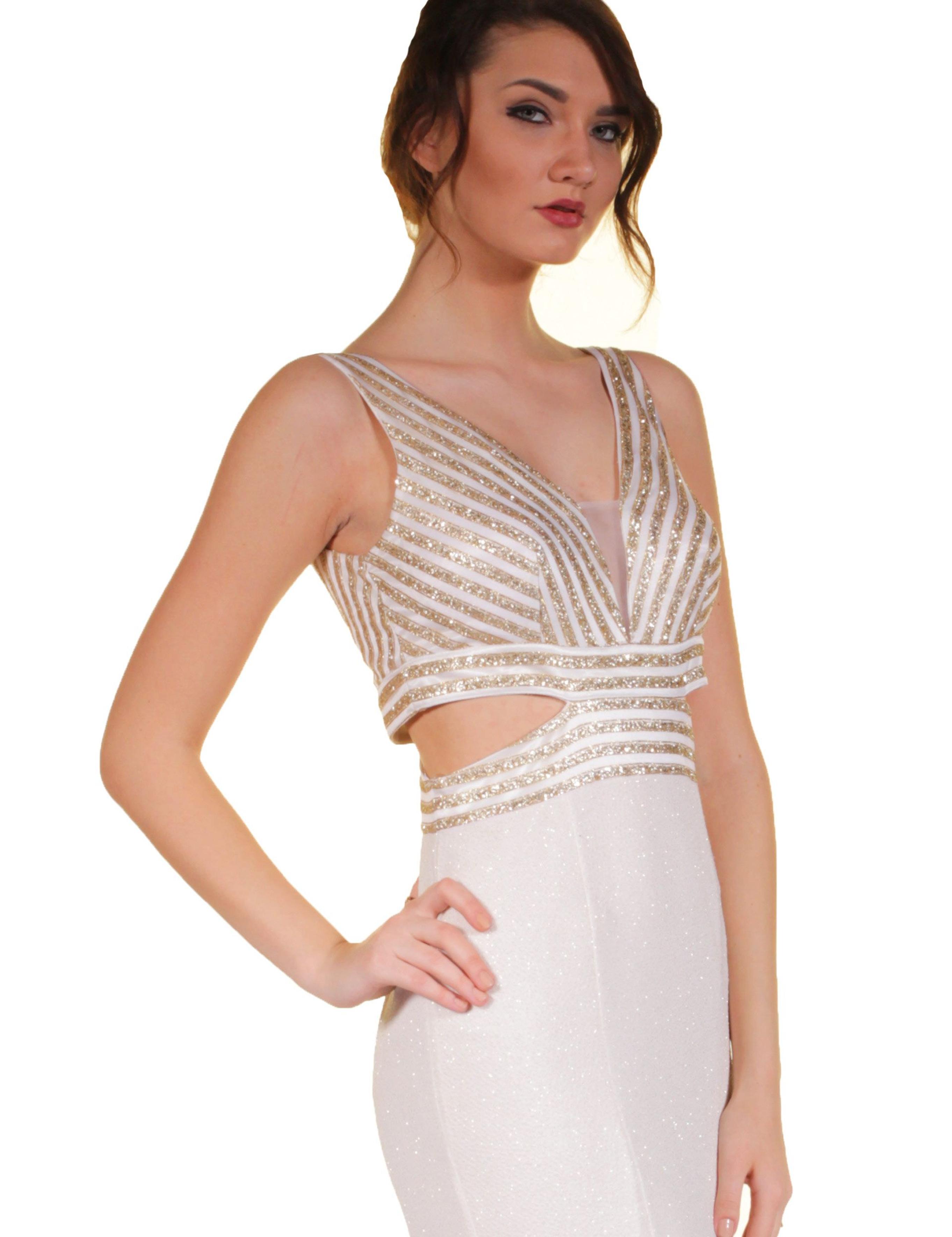 BEYAZ Balık Abiye Elbise