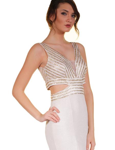 BEYAZ Balık Abiye Elbise - 50212879001