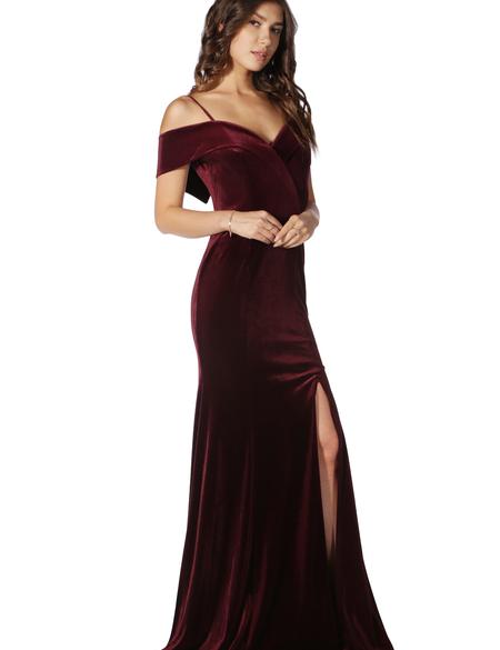 KIRMIZI Uzun Abiye Elbise - 50212901002