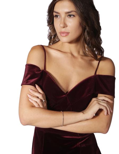 KIRMIZI Uzun Abiye Elbise - 50212901002