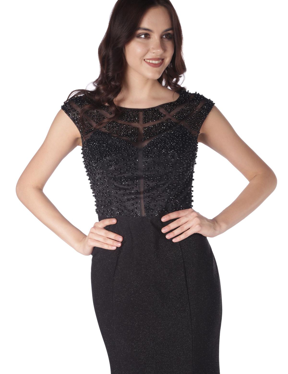 SIYAH Balık Abiye Elbise - 50212912001