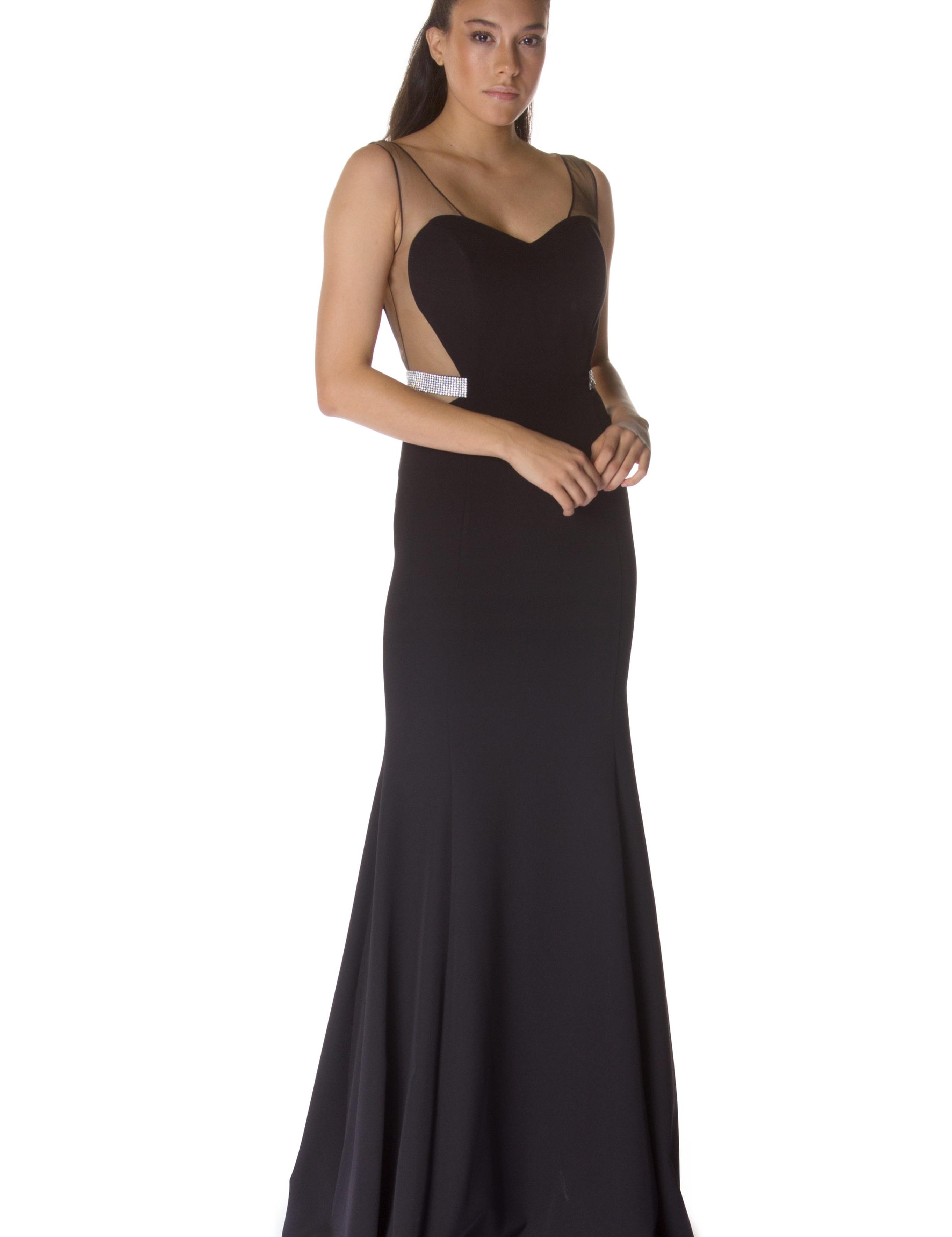 SIYAH Uzun Abiye Elbise