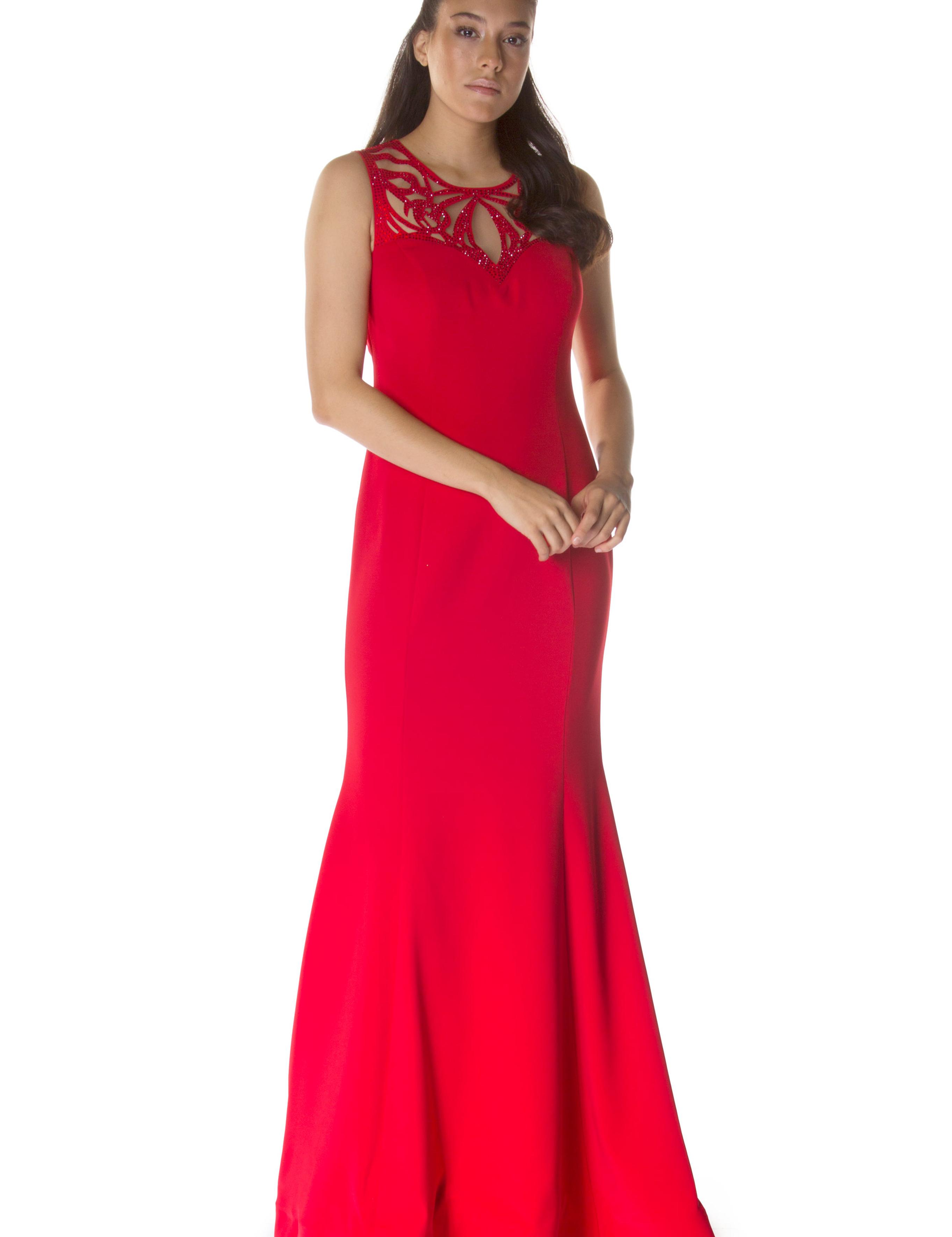 KIRMIZI Balık Abiye Elbise