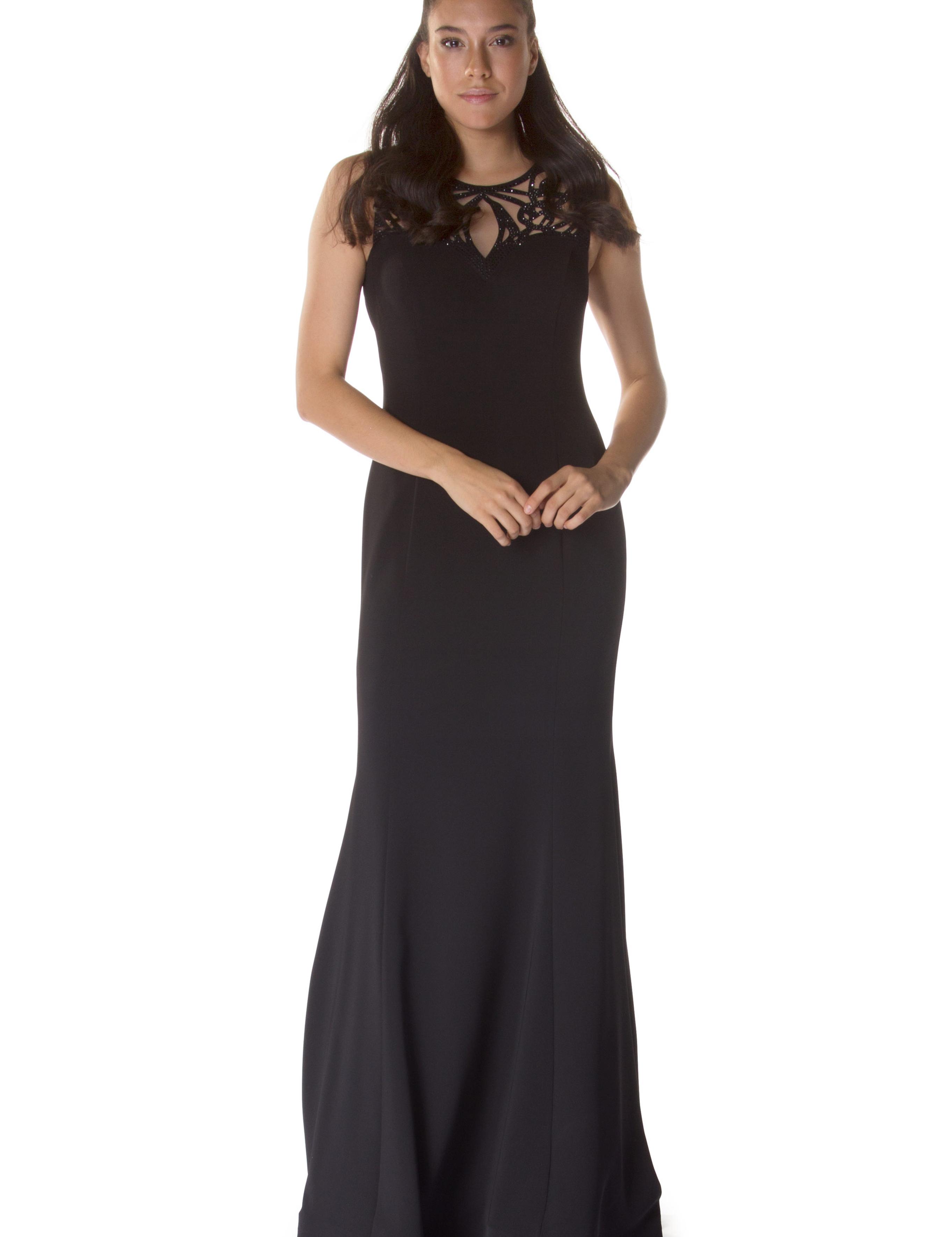 SIYAH Balık Abiye Elbise