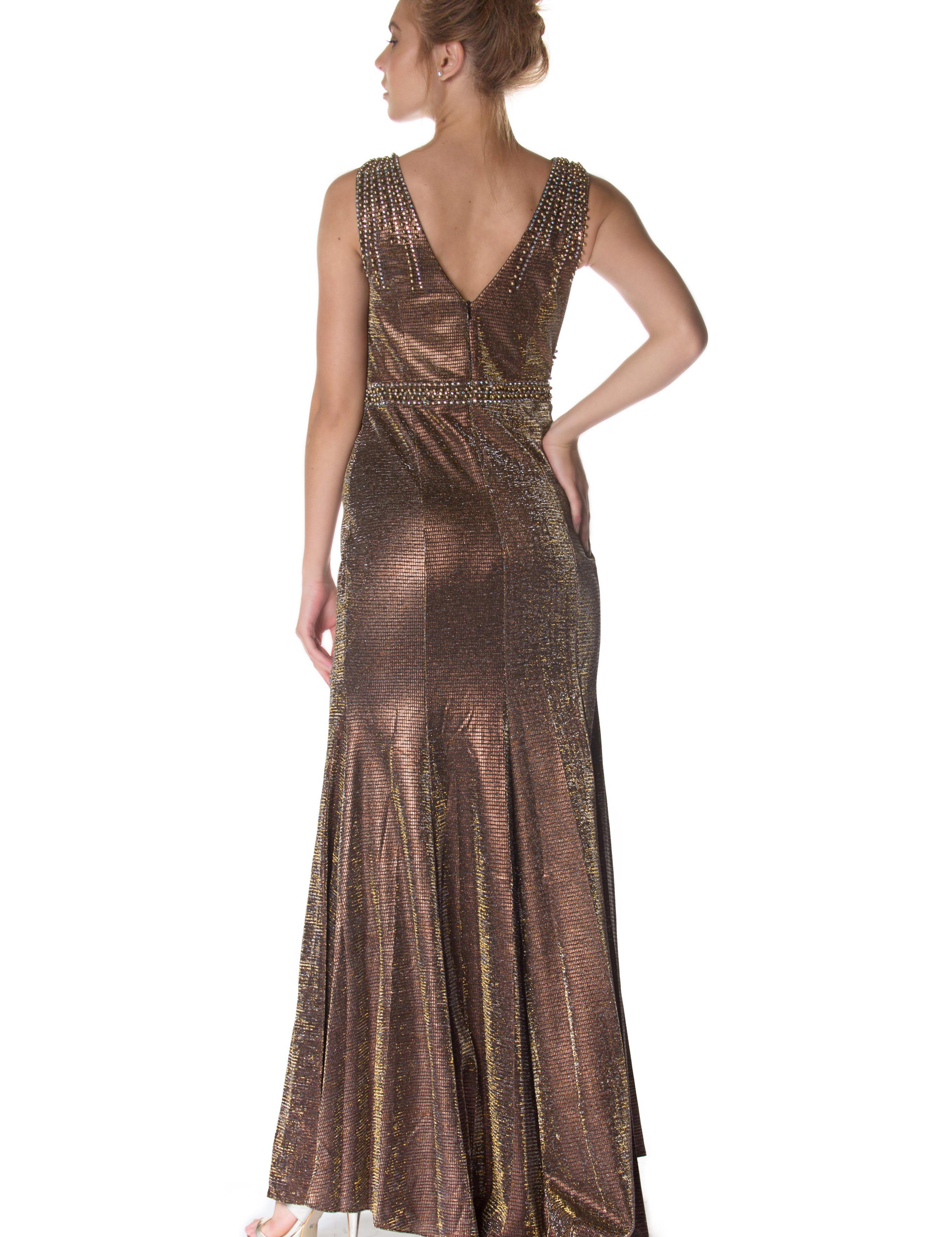 KAHVERENGI Balık Abiye Elbise