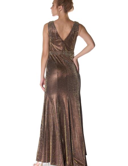 KAHVERENGI Balık Abiye Elbise - 50218158001