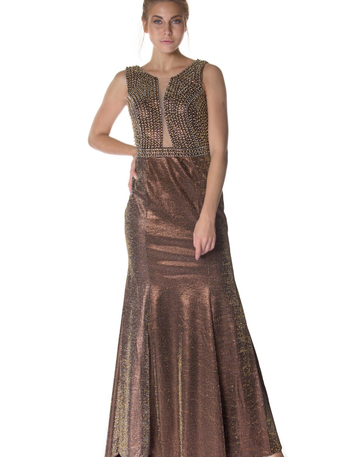 KAHVERENGI Balık Abiye Elbise