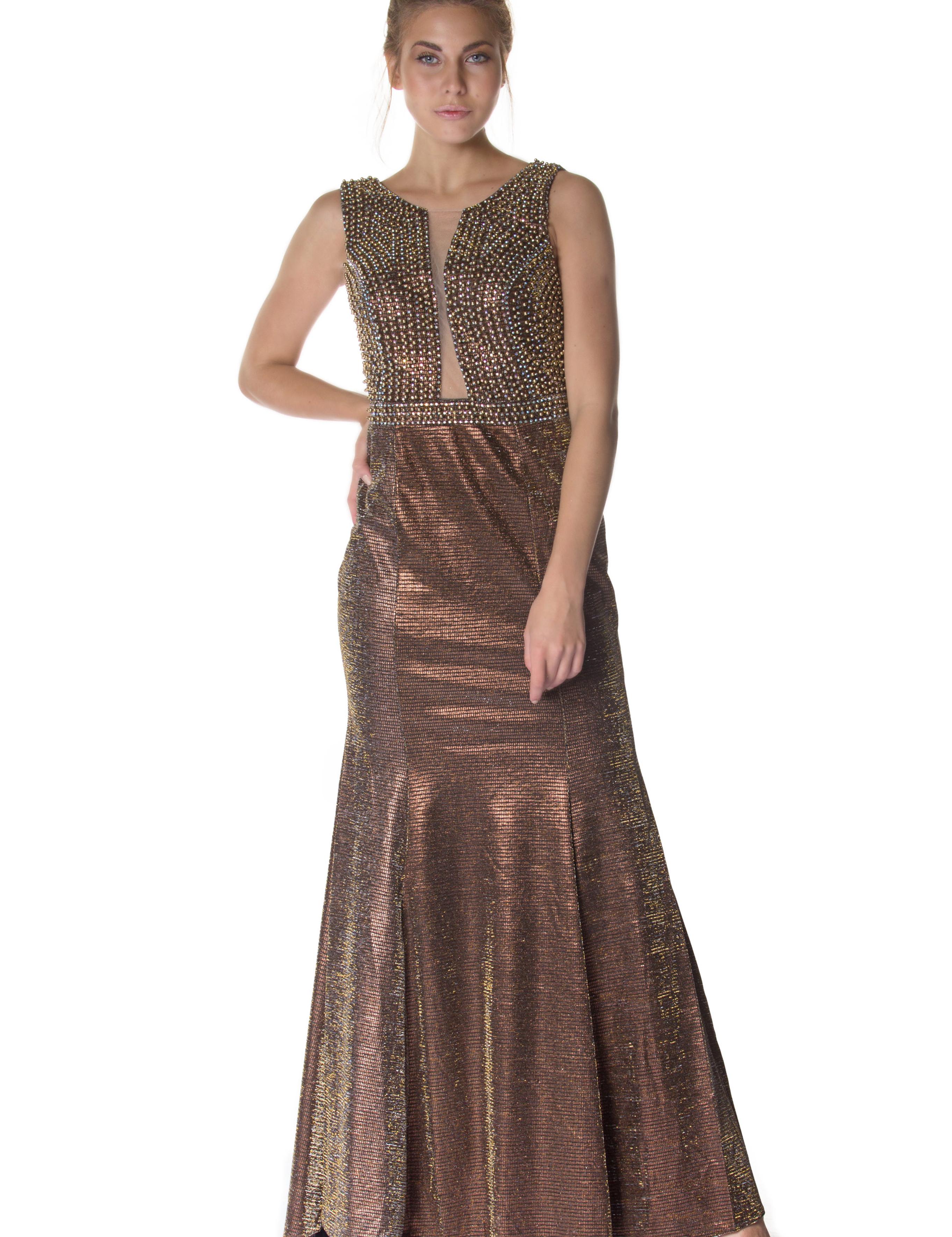 KAHVERENGI Balık Abiye Elbise