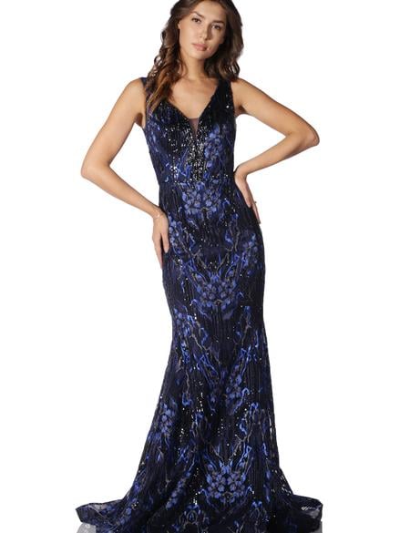 LACIVERT Balık Abiye Elbise - 50218171001