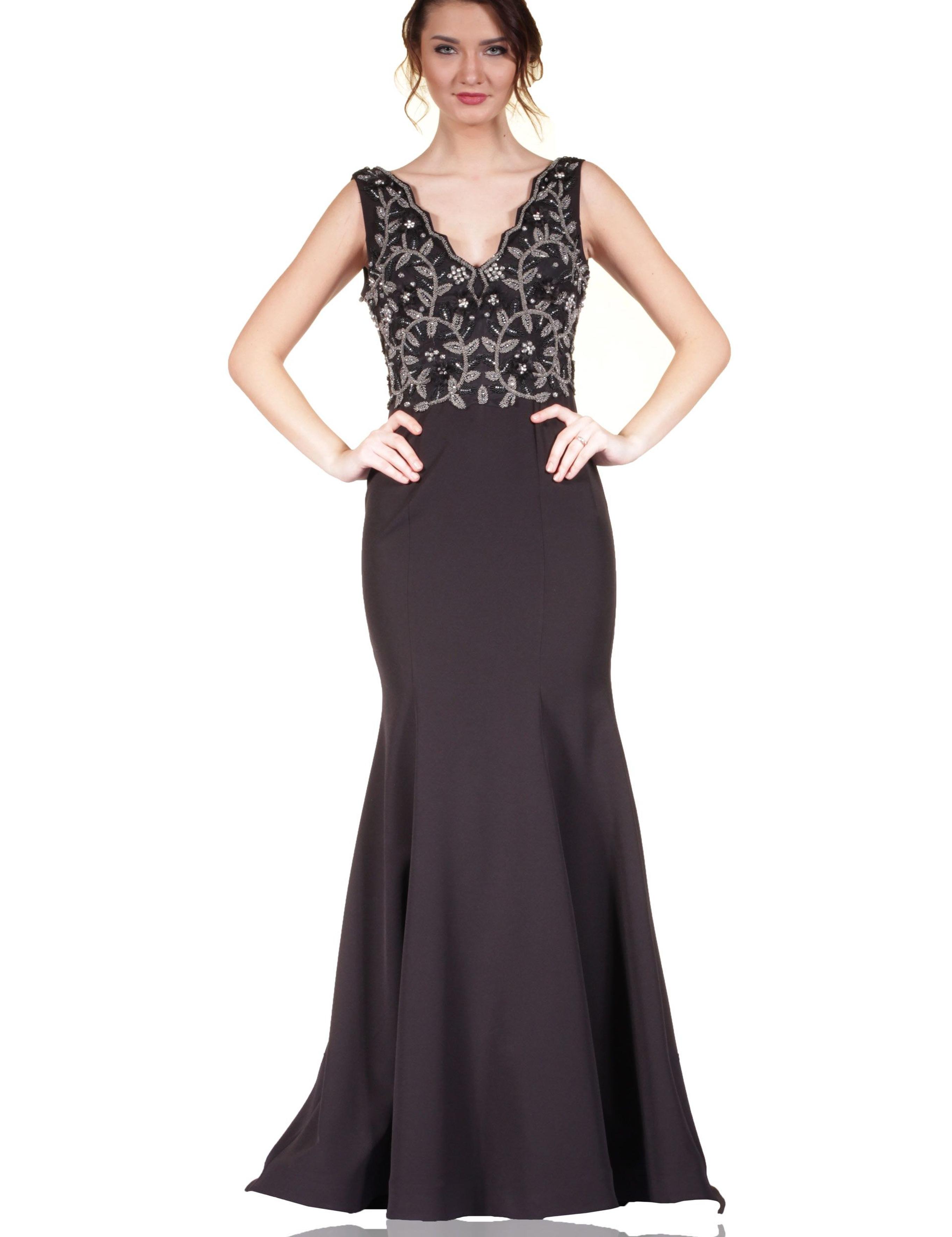 SIYAH Balık Abiye Elbise