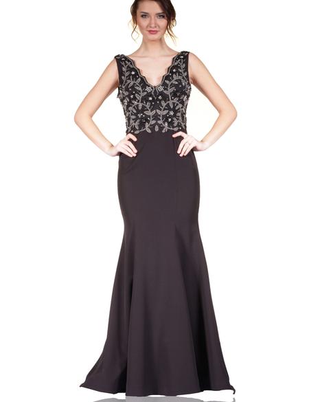 SIYAH Balık Abiye Elbise - 50218179003