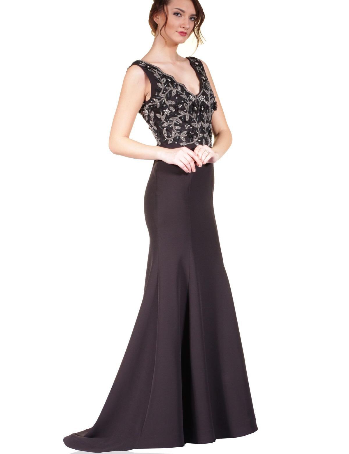 SIYAH Balık Abiye Elbise - 50218179003