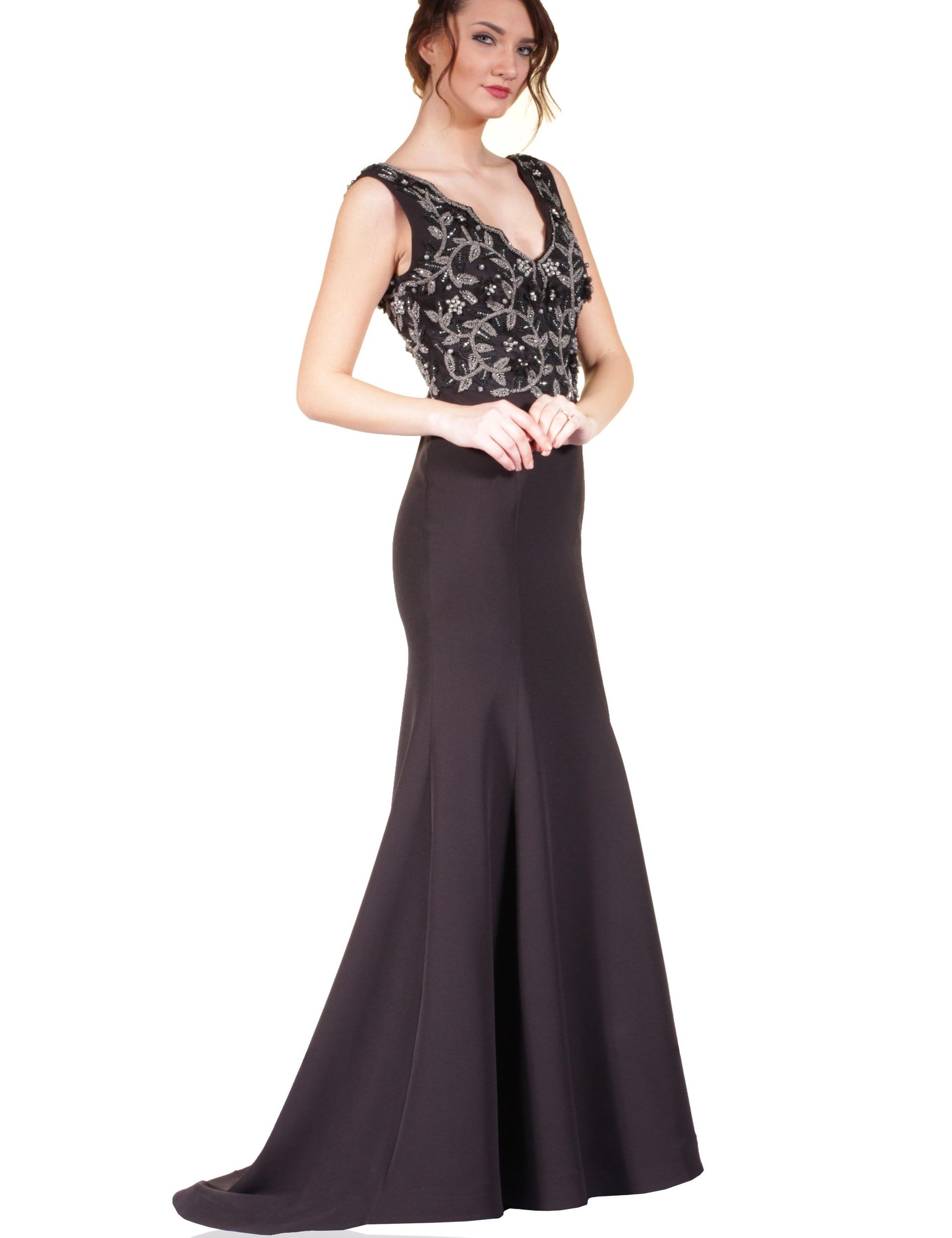 SIYAH Balık Abiye Elbise